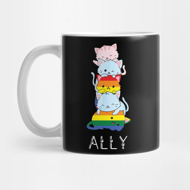 Pride Ally Cat /pride allyship by Wine4ndMilk